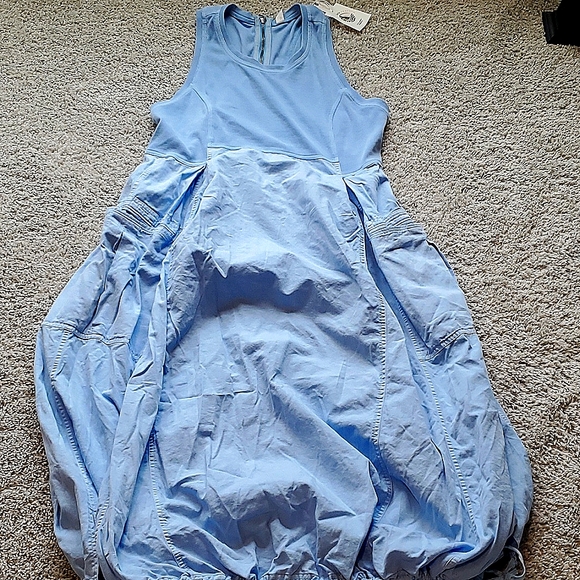 Anthropologie Daily Practice Sky High blue Midi Dress sleeveless XL - Picture 5 of 7